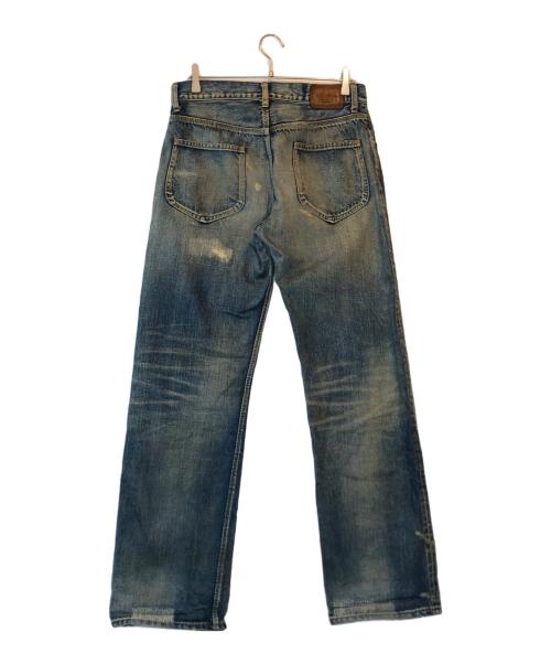 BY GLAD HAND（バイ グラッド ハンド）BY GLAD HAND (バイ グラッド ハンド) クラッシュ加工デニムパンツ ブルー サイズ:32の古着・服飾アイテム