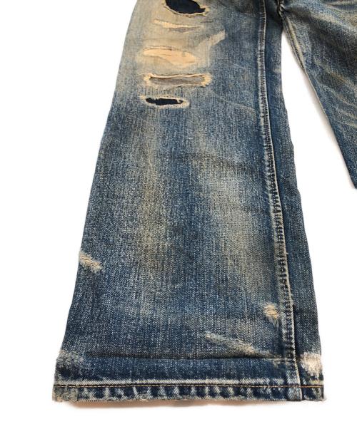 BY GLAD HAND（バイ グラッド ハンド）BY GLAD HAND (バイ グラッド ハンド) クラッシュ加工デニムパンツ ブルー サイズ:32の古着・服飾アイテム