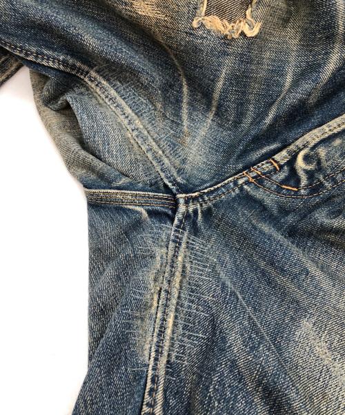 BY GLAD HAND（バイ グラッド ハンド）BY GLAD HAND (バイ グラッド ハンド) クラッシュ加工デニムパンツ ブルー サイズ:32の古着・服飾アイテム