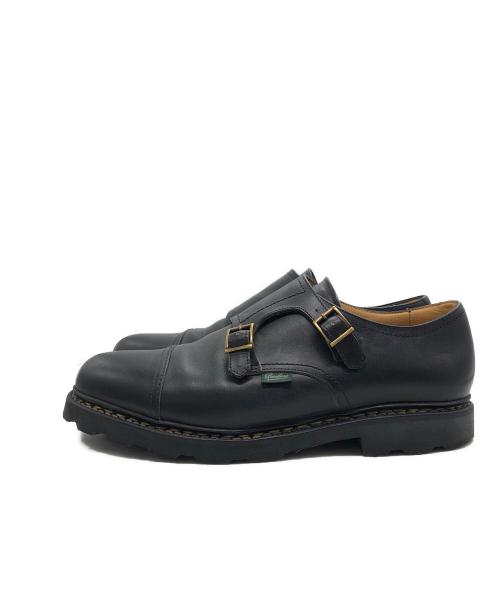 PARABOOT（パラブーツ）PARABOOT (パラブーツ) ダブルモンクストラップシューズ ブラック サイズ:10の古着・服飾アイテム