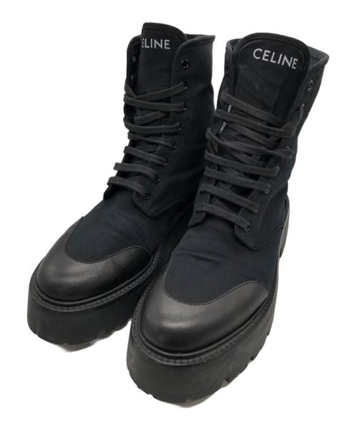 CELINE（セリーヌ）CELINE (セリーヌ) バルキーレースアップシューズ ブラック サイズ:42の古着・服飾アイテム