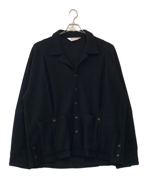 ANCELLM（アンセルム）ANCELLM (アンセルム) WRINKLED STRIPE SHIRT ブラック サイズ:1の古着・服飾アイテム