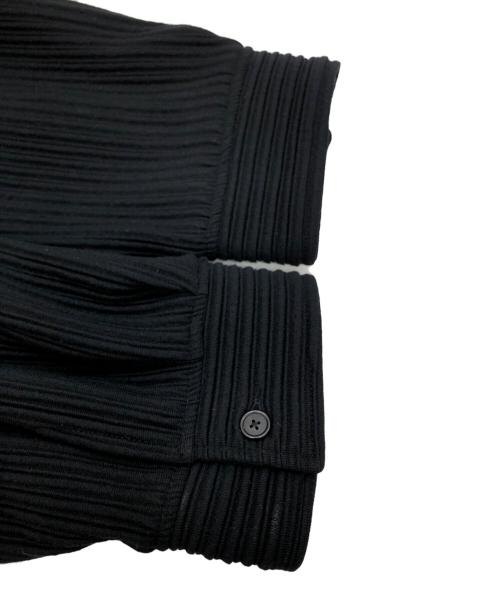 ANCELLM（アンセルム）ANCELLM (アンセルム) WRINKLED STRIPE SHIRT ブラック サイズ:1の古着・服飾アイテム