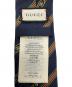 GUCCI (グッチ) シルクジャカードネクタイ ネイビー サイズ:148×7ｃｍ：10000円