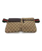 GUCCIグッチ）の古着「GGキャンバスウエストポーチ」｜ブラウン