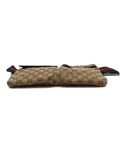GUCCI（グッチ）GUCCI (グッチ) GGキャンバスウエストポーチ ブラウンの古着・服飾アイテム