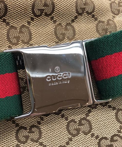 GUCCI（グッチ）GUCCI (グッチ) GGキャンバスウエストポーチ ブラウンの古着・服飾アイテム