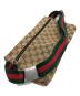 中古・古着 GUCCI (グッチ) GGキャンバスウエストポーチ ブラウン：60000円