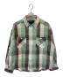DESCENDANT（ディセンダント）の古着「VANNING PLAIS LS SHIRT」｜グリーン×ホワイト