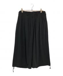 GROUND Y（グラウンドワイ）の古着「CREPE DE CHINE BALLOON PANTS」｜ブラック