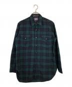 PENDLETONペンドルトン）の古着「ウールブラックウォッチチェックシャツ」｜グリーン