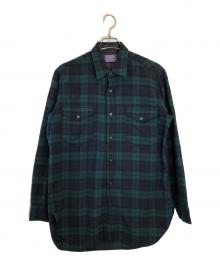 PENDLETON（ペンドルトン）の古着「ウールブラックウォッチチェックシャツ」｜グリーン