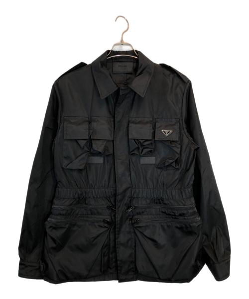 PRADA（プラダ）PRADA (プラダ) Re-Nylon サファリジャケット ブラック サイズ:SZ44の古着・服飾アイテム