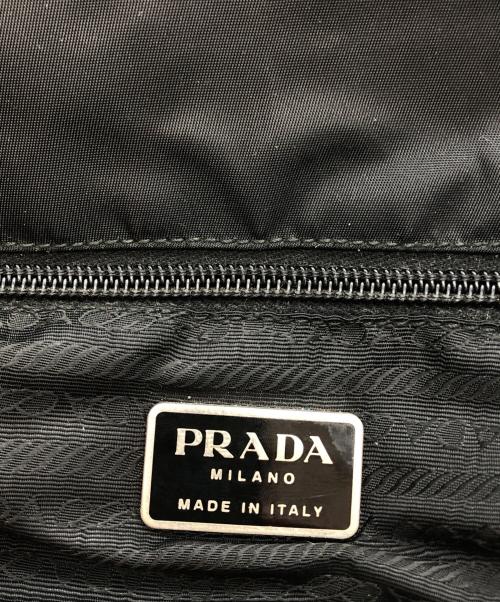 PRADA（プラダ）PRADA (プラダ) ロゴプレートナイロントートバッグ ブラックの古着・服飾アイテム