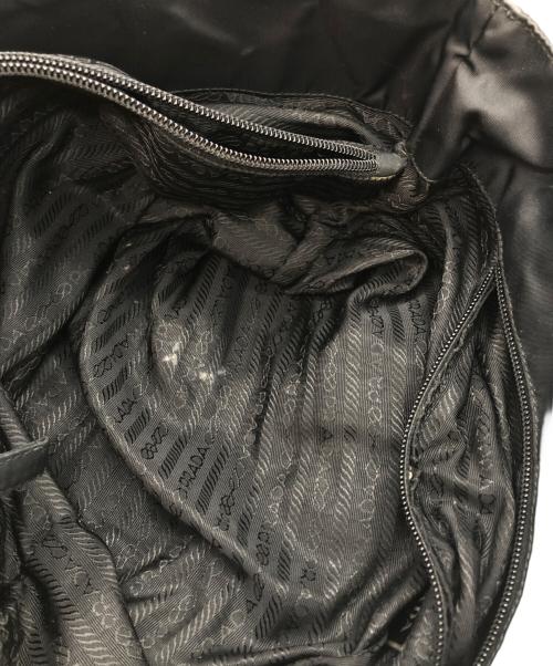 PRADA（プラダ）PRADA (プラダ) ロゴプレートナイロントートバッグ ブラックの古着・服飾アイテム