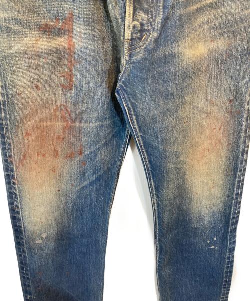 BY GLAD HAND（バイ グラッド ハンド）BY GLAD HAND (バイ グラッド ハンド) ペイント加工デニムパンツ ブルー サイズ:32の古着・服飾アイテム