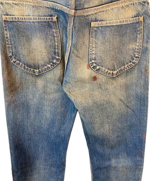 BY GLAD HAND（バイ グラッド ハンド）BY GLAD HAND (バイ グラッド ハンド) ペイント加工デニムパンツ ブルー サイズ:32の古着・服飾アイテム