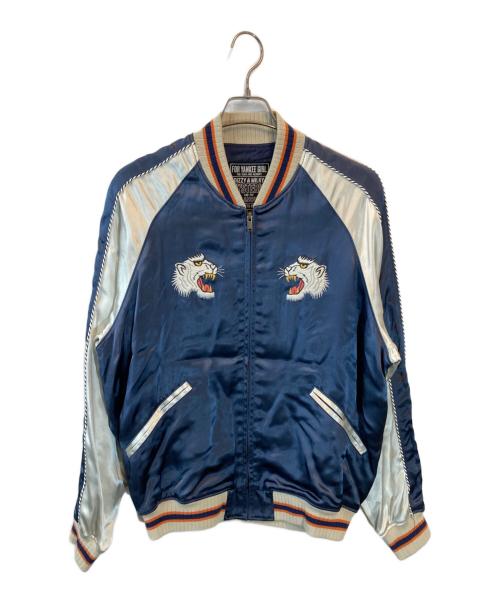 Hysteric Glamour（ヒステリックグラマー）Hysteric Glamour (ヒステリックグラマー) FLAMING YOUTH フレーミングユース 白虎 刺繍 スカジャン ネイビー サイズ:XLの古着・服飾アイテム