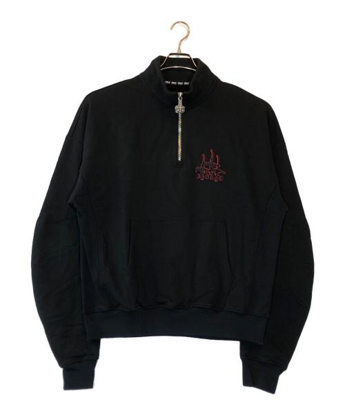 CVTVLIST（カタリスト）CVTVLIST (カタリスト) USUAL HALF ZIP TOP ブラック サイズ:Mの古着・服飾アイテム