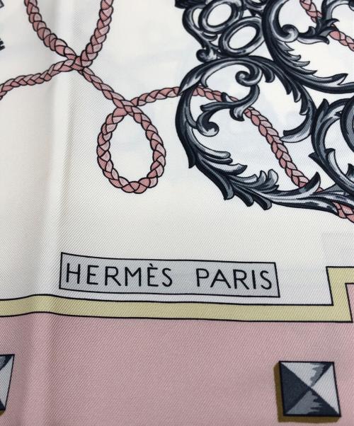 HERMES（エルメス）HERMES (エルメス) カレ90 LES CLES THE KEYS RARE ピンク サイズ:下記参照の古着・服飾アイテム