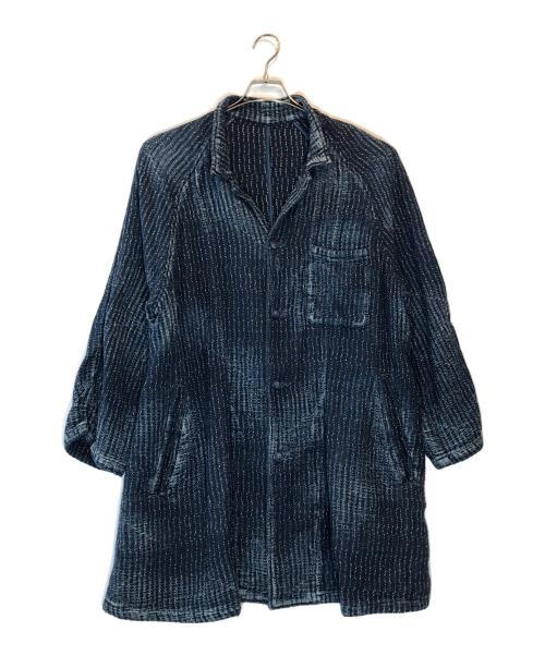 Porter Classic（ポータークラシック）Porter Classic (ポータークラシック) PC KENDO SASHIKO LIGHT SUMMER COAT インディゴ サイズ:Lの古着・服飾アイテム