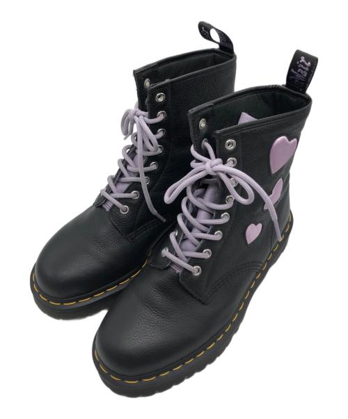 Dr.Martens（ドクターマーチン）Dr.Martens (ドクターマーチン) 8ホールブーツ ブラック×パープル サイズ:UK7の古着・服飾アイテム