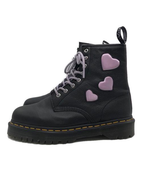 Dr.Martens（ドクターマーチン）Dr.Martens (ドクターマーチン) 8ホールブーツ ブラック×パープル サイズ:UK7の古着・服飾アイテム