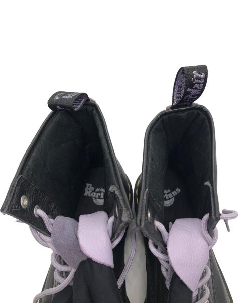Dr.Martens（ドクターマーチン）Dr.Martens (ドクターマーチン) 8ホールブーツ ブラック×パープル サイズ:UK7の古着・服飾アイテム