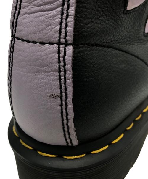 Dr.Martens（ドクターマーチン）Dr.Martens (ドクターマーチン) 8ホールブーツ ブラック×パープル サイズ:UK7の古着・服飾アイテム