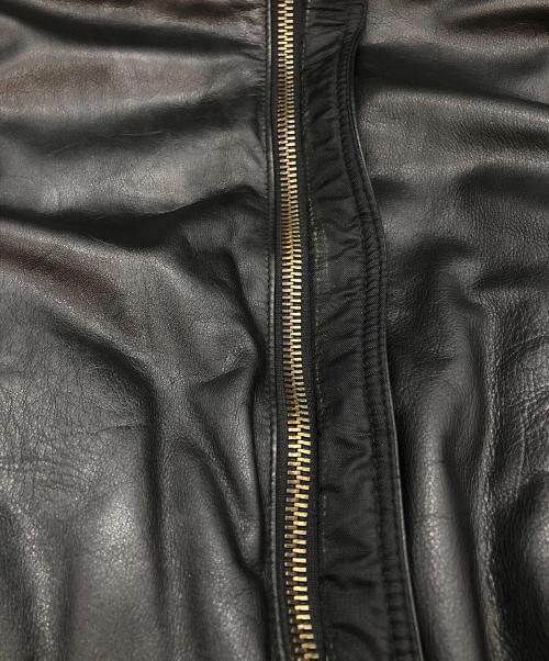 VERSACE JEANS COUTURE（ヴェルサーチ ジーンズクチュール）VERSACE JEANS COUTURE (ヴェルサーチ ジーンズクチュール) リバーシブルレザーボンバージャケット ブラック サイズ:Lの古着・服飾アイテム