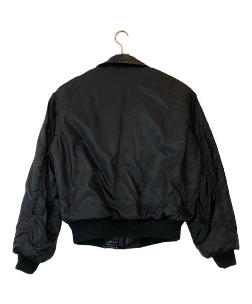 VERSACE JEANS COUTURE（ヴェルサーチ ジーンズクチュール）VERSACE JEANS COUTURE (ヴェルサーチ ジーンズクチュール) リバーシブルレザーボンバージャケット ブラック サイズ:Lの古着・服飾アイテム