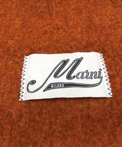 MARNI（マルニ）MARNI (マルニ) アルパカフリンジロゴマフラー ブラウン サイズ:UNIの古着・服飾アイテム
