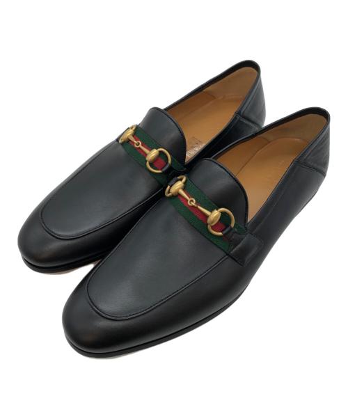 GUCCI（グッチ）GUCCI (グッチ) シェリーラインホースビットローファー ブラック サイズ:9の古着・服飾アイテム