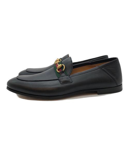 GUCCI（グッチ）GUCCI (グッチ) シェリーラインホースビットローファー ブラック サイズ:9の古着・服飾アイテム