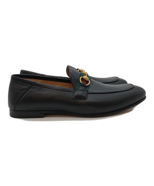 GUCCI（グッチ）GUCCI (グッチ) シェリーラインホースビットローファー ブラック サイズ:9の古着・服飾アイテム