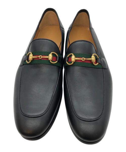 GUCCI（グッチ）GUCCI (グッチ) シェリーラインホースビットローファー ブラック サイズ:9の古着・服飾アイテム