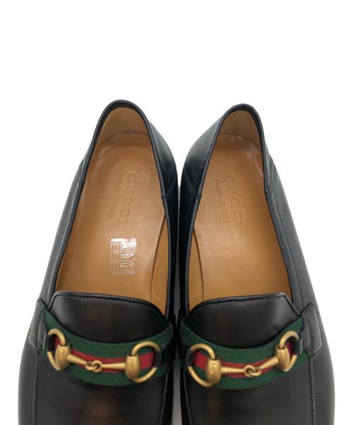 GUCCI（グッチ）GUCCI (グッチ) シェリーラインホースビットローファー ブラック サイズ:9の古着・服飾アイテム