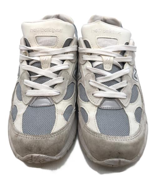 NEW BALANCE（ニューバランス）NEW BALANCE (ニューバランス) ローカットスニーカー ホワイト×グレー サイズ:26.5㎝の古着・服飾アイテム