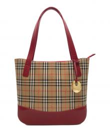 Burberry's（バーバリーズ）の古着「ノヴァチェックトートバッグ」｜レッド