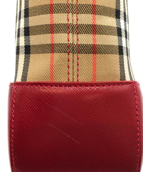 Burberry's（バーバリーズ）Burberry's (バーバリーズ) ノヴァチェックトートバッグ レッドの古着・服飾アイテム