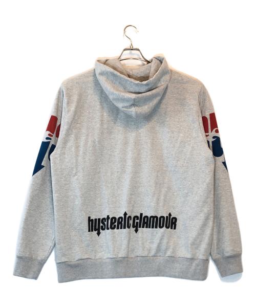 Hysteric Glamour（ヒステリックグラマー）Hysteric Glamour (ヒステリックグラマー) HYS FLARE LOGO パーカー グレー サイズ:XLの古着・服飾アイテム