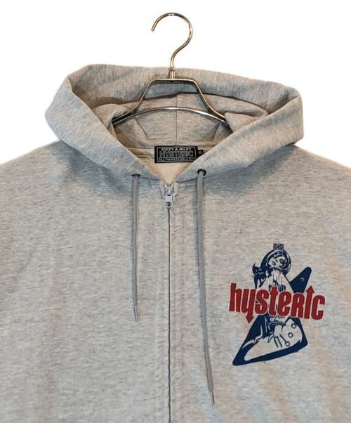 Hysteric Glamour（ヒステリックグラマー）Hysteric Glamour (ヒステリックグラマー) HYS FLARE LOGO パーカー グレー サイズ:XLの古着・服飾アイテム