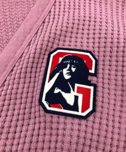 Hysteric Glamour（ヒステリックグラマー）Hysteric Glamour (ヒステリックグラマー) HG LAYDOWNワッペン カーディガン ピンク サイズ:XLの古着・服飾アイテム