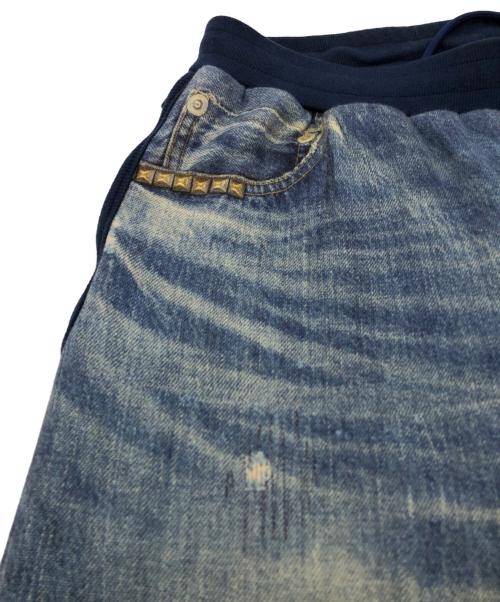 Hysteric Glamour（ヒステリックグラマー）Hysteric Glamour (ヒステリックグラマー) SPEAK NO EVIL スウェットパンツ インディゴ サイズ:Lの古着・服飾アイテム