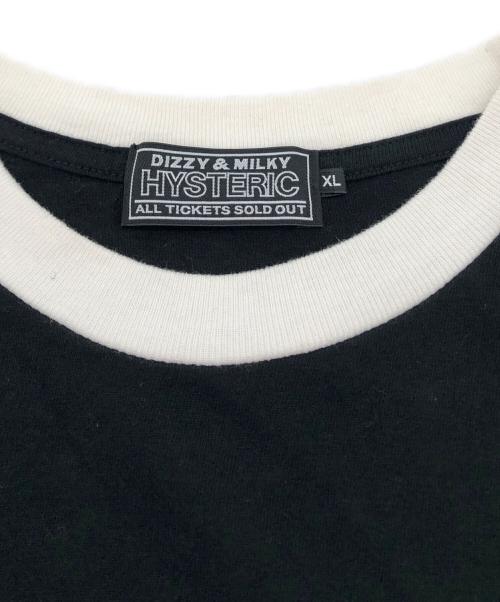 Hysteric Glamour（ヒステリックグラマー）Hysteric Glamour (ヒステリックグラマー) DART TRACK Tシャツ ブラック サイズ:XLの古着・服飾アイテム