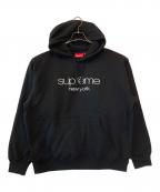 SUPREMEシュプリーム）の古着「CLASSIC LOGO HOODED SWEATSHIRT」｜ブラック