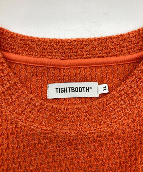 TIGHTBOOTH PRODUCTION（タイトブースプロダクション）TIGHTBOOTH PRODUCTION (タイトブースプロダクション) CHAIN CREW KNIT オレンジ サイズ:XLの古着・服飾アイテム