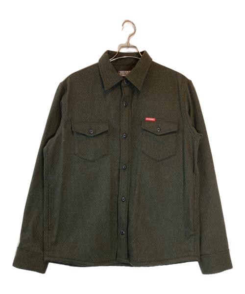 Hysteric Glamour（ヒステリックグラマー）Hysteric Glamour (ヒステリックグラマー) SPEEDSTER刺繍 CPOシャツ カーキ サイズ:Lの古着・服飾アイテム