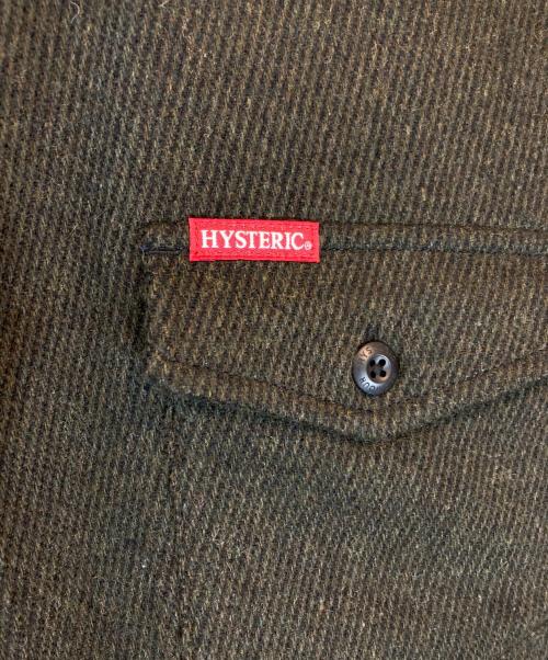 Hysteric Glamour（ヒステリックグラマー）Hysteric Glamour (ヒステリックグラマー) SPEEDSTER刺繍 CPOシャツ カーキ サイズ:Lの古着・服飾アイテム