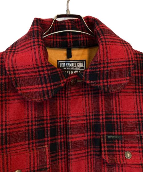 Hysteric Glamour（ヒステリックグラマー）Hysteric Glamour (ヒステリックグラマー) オンブレーチェック クルーザージャケット レッド サイズ:Lの古着・服飾アイテム